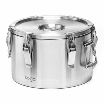 SOGA 304 Stainless Steel Insulated Food Carrier Food Warmer