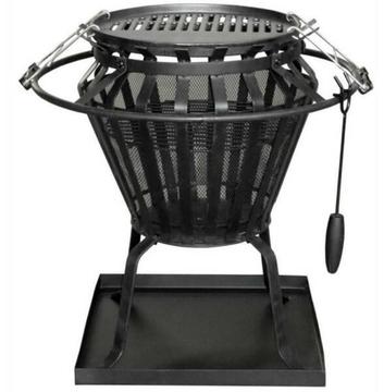 Steel Brazier with cooking grill