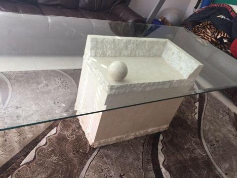 Glass & Stone Dining Table