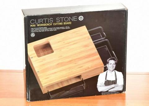 Curtis Stone Mini workbench chopping board with storage slots