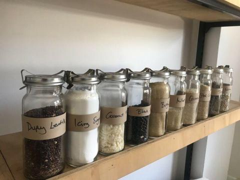 Set of 10 vintage 1ltr Fowlers preserving jars