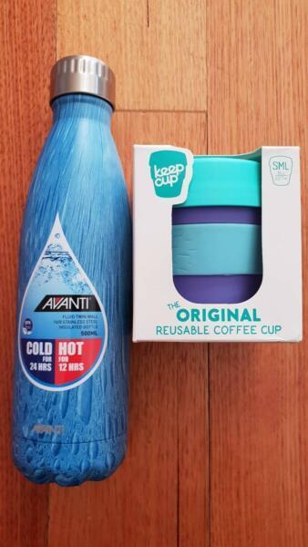 NEW KeepCup 8oz NEW Avanti Stainless Steel Water Bottle