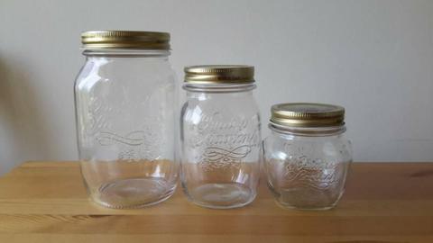 Quattro Stagioni Mason Jars, 1 litre, 500ml, 250ml