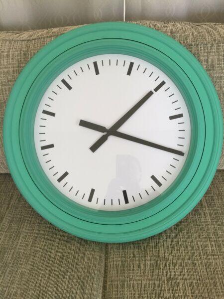 Extra Large Clock New in Box, Mint green 60 cms