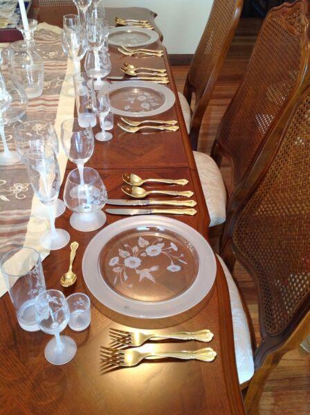100 pieces of Crystal dinner set , 24% lead, made in FRANCE