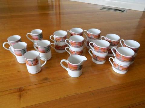Set of 21 Tea/Coffee Cups And Creamer Made in Korea