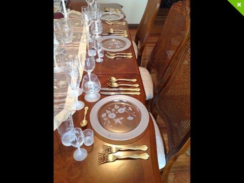 24 % LEAD CRYSTAL complete dinner set 100 pieces made in FRANCE