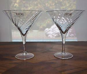 2 KROSNO NEW YORK MARTINI COCKTALE GLASSES K7-3362 CRYSTAL MALVER
