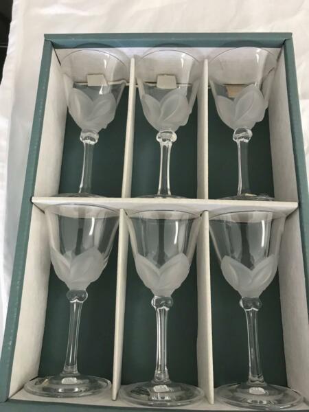 Crystal Wine Glasses and cherry glasses available