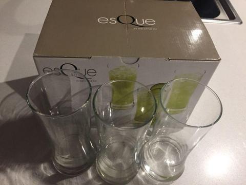 9 Tall glasses in excellent condition only $5