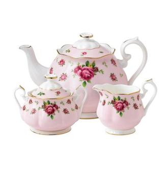 Royal Albert New Country Roses 3pc Teapot Set in Pink Brand new