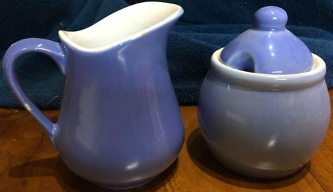 Blue Milk Jug & Sugar Pot with Lid