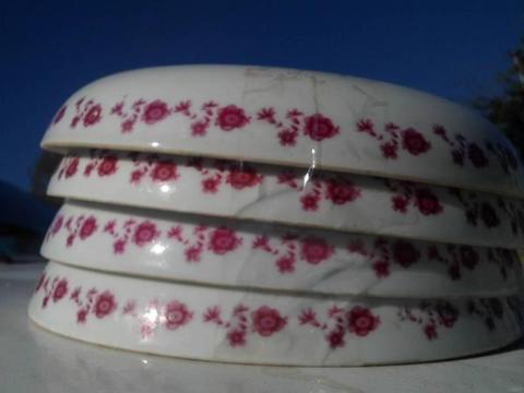 Chinese ceramic dinner plate covers x 4