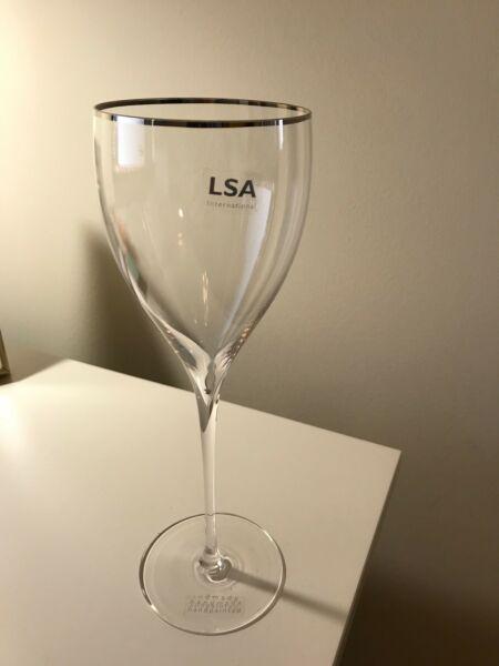 BRAND NEW - LSA International 2 handpainted 380ml wine glasses