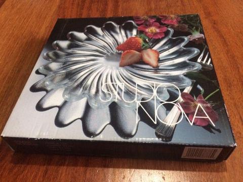 Decorative Plate and bowl - Studio Nova - Solaris Crystal - Brand New