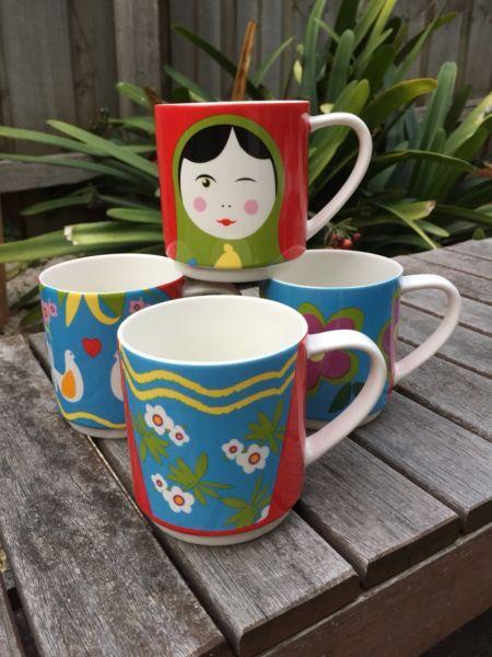 Babushka doll mugs