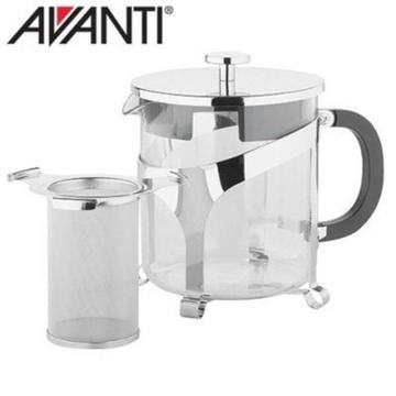 Avanti Contempo Tea Press 8 Cups/1L Teapot - Glass/Chrome