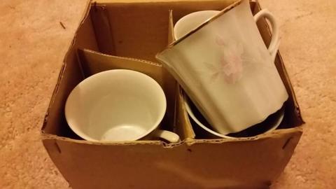 Set of fine china mugs - never used