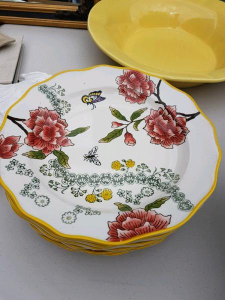 hand painted pasta bowls