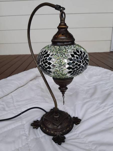 Green Mosaic Lamp (handmade)
