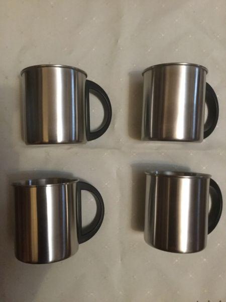 4 Metal cups. NEW. Nic's kitchen