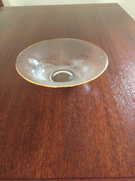 Mikasa Gold Rimmed Bowl - Walther Crystal West Germany