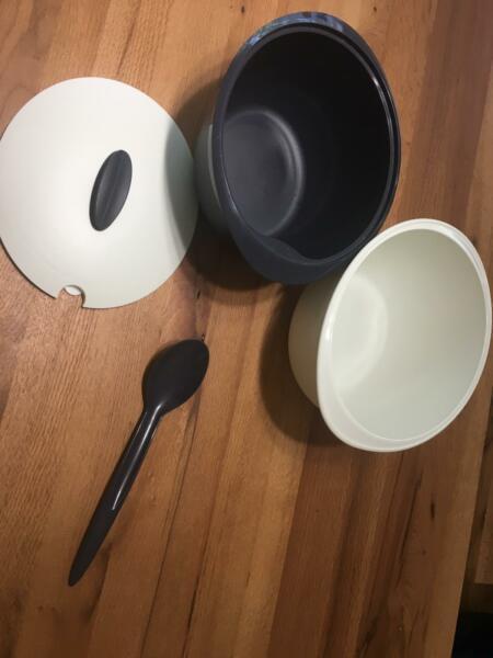 Plastic Serving Bowl with Spoon