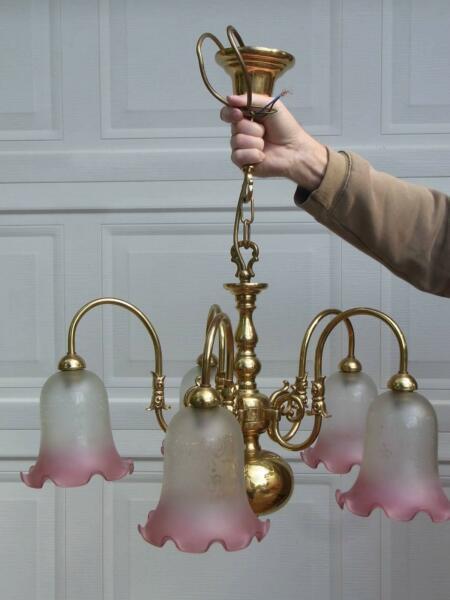 Period Victorian Reproduction Brass Ceiling Light