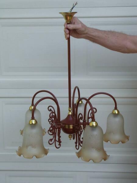 Victorian Reproduction Brass Powder Coated Ceiling Light