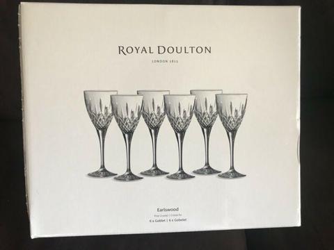 Royal Doulton - Crystal Glass goblets - Earlswood