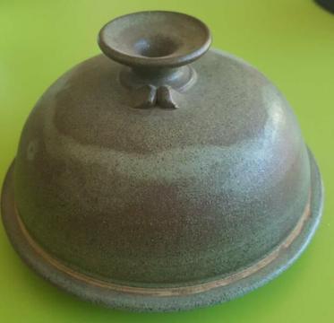 Handmade BRAND NEW Pottery Platter and Dome Cover
