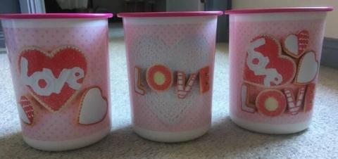 **Brand New** TUPPERWARE Love Cannisters, Set of 3