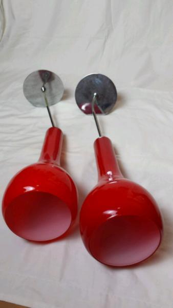 Modern red pendant lights