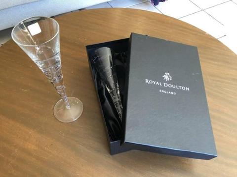 2 Crystal Glasses - Royal Doulton - Brand New