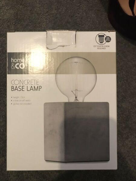 Concrete Base Lamp - Never Used