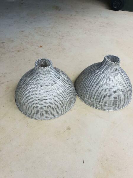 Two Woven Light Shades