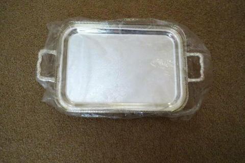 Vintage Queen Ann Silver Plated Serving Tray
