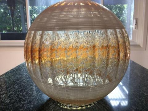 Large globe light shade, pendant shade, glass lampshade