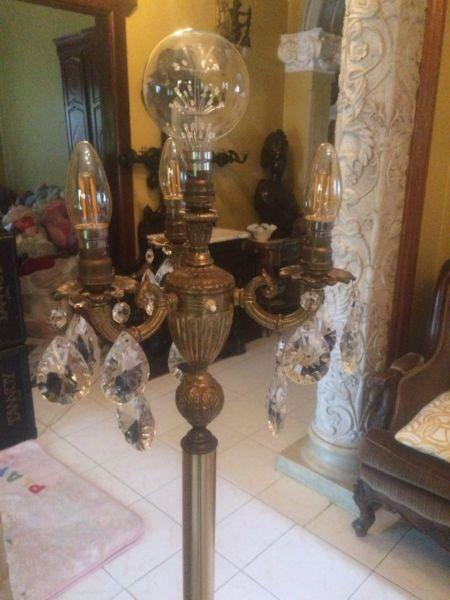 Brass Marble Lamp Stand