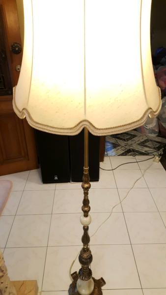 Brass Marble Lamp Stand France