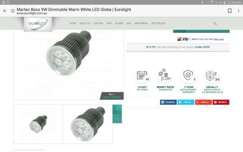 Downlighs, martec LED DIMMABLE WARM LIGHT
