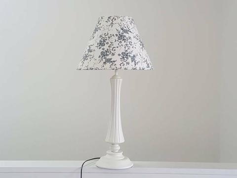 Cream timber table lamp