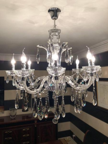Gorgeous Polished Crystal Chandelier