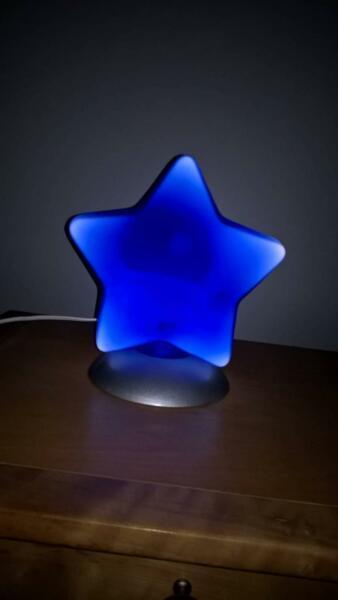 Childrens Blue Star bedside lamp/night light