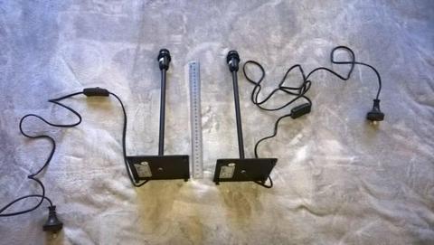 Ikea table lamps black metal - set of 2