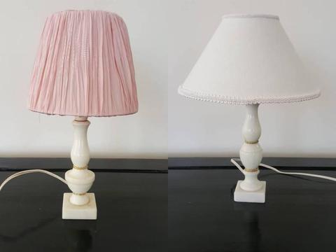 Little alabaster lamps ($25 ea)