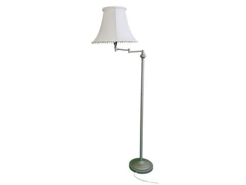 Adjustable floor lamp with linen shade