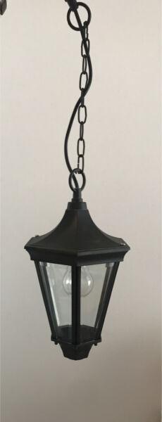 Black Hamptons/Victorian style pendant light