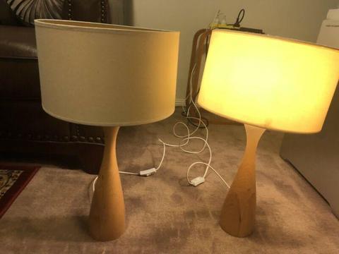 2 Ikea bedside lamps