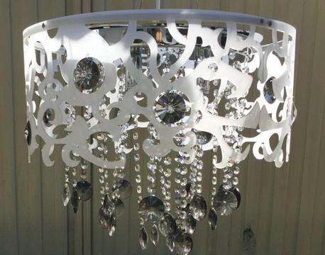 Crystal chandelier light fittings x2